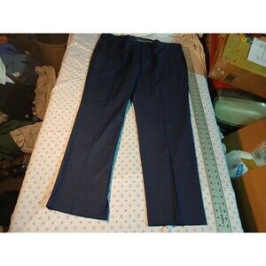 Michael Strahan Tech Wool Modern Fit Blue Dress Pants 38W 30L Stretch
